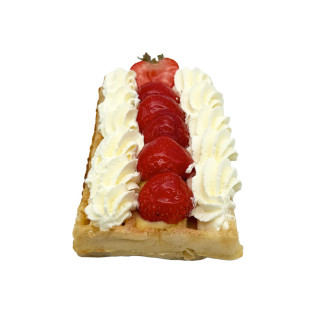 Gaufre à la crème et aux...